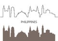 Philippines logo. Isolated Philippine architecture on white background